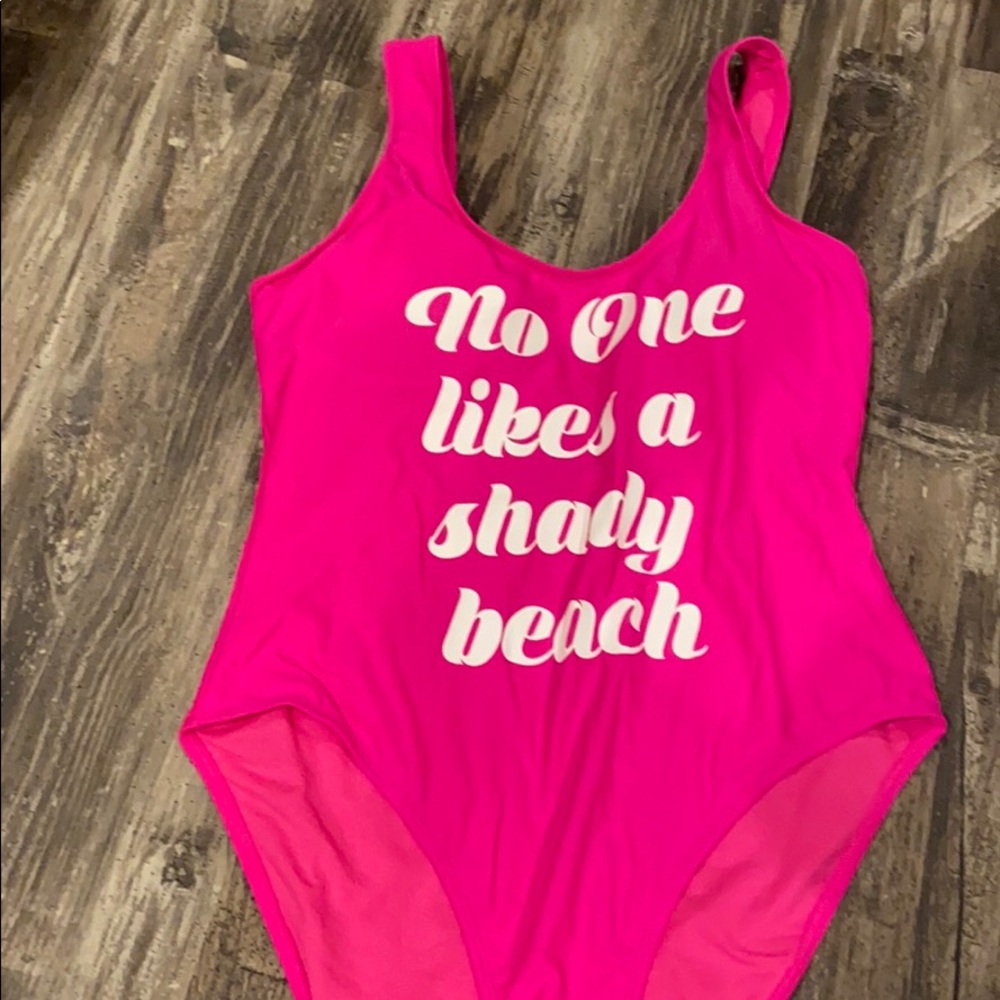 XL Shady Beach Hot Pink Bathing Suit